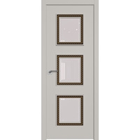 Межкомнатная дверь ProfilDoors 65SMK (галька матовый, стекло галька, золотая патина)