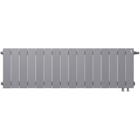 Биметаллический радиатор Royal Thermo PianoForte 300 Silver Satin (16 секций) нижнее подключение