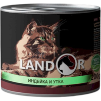 Консервированный корм для кошек Landor Kitten Turkey and Duck 200 г