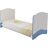 Кроватка-трансформер Polini Kids Simple 140x70 (белый/синий)