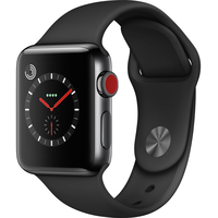 Умные часы Apple Watch Series 3 LTE 38 мм (сталь черный космос/черный)