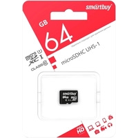 Карта памяти SmartBuy microSDXC SB64GBSDCL10-00 64GB