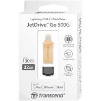 USB Flash Transcend JetDrive Go 500 32GB (золотистый) [TS32GJDG500G]