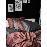 Постельное белье Homely Grey + Redbrown (2-спальный наволочка 50x70)