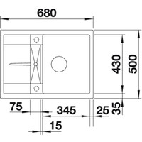 Кухонная мойка Blanco Metra 45 S Compact (темная скала) [519573]