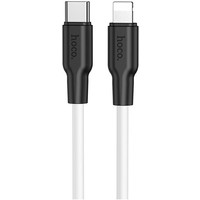 Кабель Hoco X21 Plus Silicone USB Type-C - Lightning (1 м, черный/белый)
