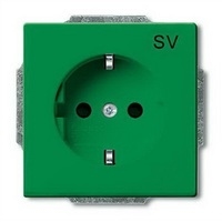 Розетка ABB Basic 55 2011-0-6152 (зеленый)