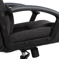 Кресло TetChair Driver (флок/ткань, черный/серый)