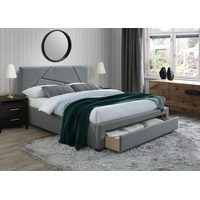 Кровать Halmar Valery 160x200 (серый/орех)