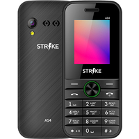 Кнопочный телефон Strike A14 (черный/зеленый)