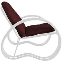Кресло M-Group Фасоль 12370102 (белый ротанг/бордовая подушка)