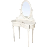 Туалетный столик с зеркалом ГрандМодерн С деколью 89x40x142 (ваниль)