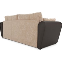 Угловой диван Мебель-АРС Амстердам угловой (микровелюр/экокожа, кордрой/коричневый)