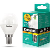 Светодиодная лампочка Camelion LED8-G45/830/E14