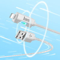 Кабель Hoco U123 USB Type-A - Lightning (1.2 м, серый)
