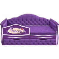 Кровать-тахта Настоящая мебель Иллюзия 170x80 (вельвет, темно-фиолетовый)