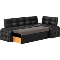 Угловой диван Mebelico Люксор (угловой, экокожа, черный)