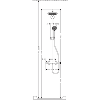 Душевая система  Hansgrohe Croma 220 Showerpipe 1038 мм (27185000)