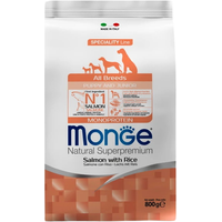Сухой корм для собак Monge All Breeds Puppy & Junior Monoprotein Salmon with Rice (для щенков всех пород с лососем и рисом) 800 г