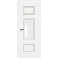 Межкомнатная дверь ProfilDoors 67SMK (белый матовый, стекло белое, белая патина)