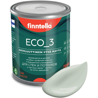 Краска Finntella Eco 3 Wash and Clean Akaatti F-08-1-1-LG168 0.9 л (серо-зеленый)