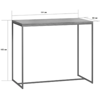 Барный стол Millwood Сидней 2 Л 120x60x105 (дуб белый Craft-металл черный)