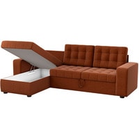 Угловой диван Лига диванов Камелот 28985 (левый, рогожка, коричневый)