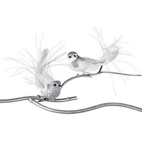 Елочная игрушка Goodwill Xmas 2022 Птица белая с серебром MC 40205