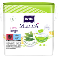 Прокладки гигиенические Bella Medica Green tea extract Ultra Large (8 шт)