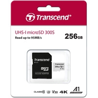 Карта памяти Transcend microSDXC 300S 256GB (с адаптером)
