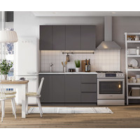 Готовая кухня Артём-Мебель Мэри СН-114 ДСП 1.4м (серый графит)