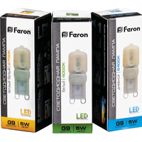 Светодиодная лампочка Feron LB-430 G9 5 Вт 2700 К [25636]