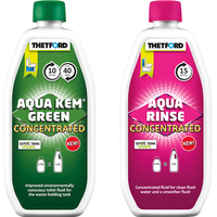 Жидкость для биотуалетов Thetford Aqua Kem Green 0.75 л + Aqua Rinse 0.75 л