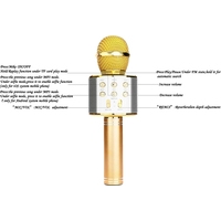 Bluetooth-микрофон Wster WS-858 (золотистый)