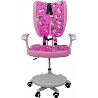 Детское ортопедическое кресло AksHome Pegas (розовый с котятами)
