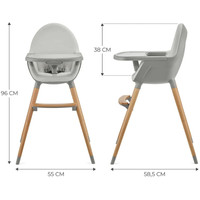 Высокий стульчик KinderKraft Fini 2 в 1 (серый)