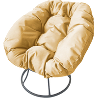 Кресло M-Group Пончик 12310301 без ротанга (серый/бежевая подушка)