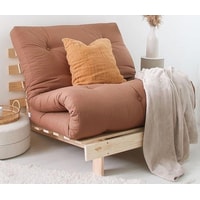 Кресло-кровать Krasawick Клевер 90 KW 1043 (светлое дерево/коричневый)