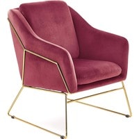 Интерьерное кресло Halmar Soft 3 (бордовый/золотой)