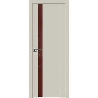 Межкомнатная дверь ProfilDoors 62U L 80x200 (магнолия сатинат, стекло коричневый лак)