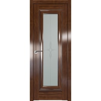 Межкомнатная дверь ProfilDoors 24X 60x200 (орех амари серебро/стекло узор матовое)