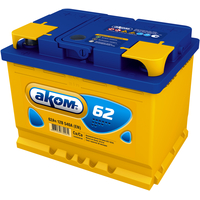 Автомобильный аккумулятор AKOM 6СТ-62VL R+ (62 А·ч)