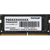 Оперативная память Patriot Signature Line 4GB DDR4 SODIMM PC4-21300 PSD44G266641S