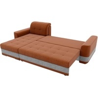 Угловой диван Mebelico Честер 61125 (левый, рогожка, коричневый/серый)