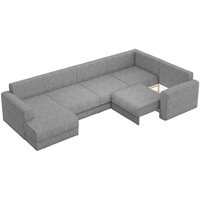 П-образный диван Mebelico Мэдисон 59255 (рогожка, серый/бежевый)