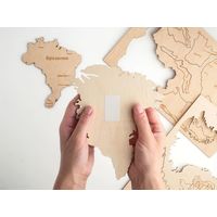 Пазл Woodary Карта мира на английском языке L 3196