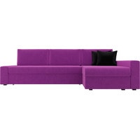 Угловой диван Лига диванов Версаль 29474 (правый, микровельвет, фиолетовый)