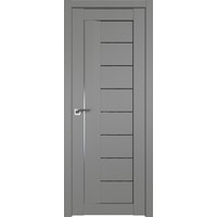 Межкомнатная дверь ProfilDoors 17U L 70x200 (грей, стекло дождь черный)