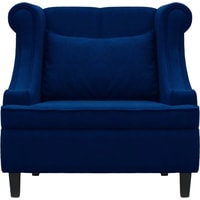Интерьерное кресло Brioli Людвиг (велюр, B69 синий/темные ножки)