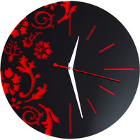 Настенные часы MALK Узор (красный) [1116]